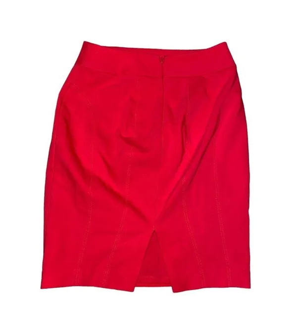 Express Paneled Knee Length Straight/Pencil Skirt in Pink/Red Size 2 - Image 3