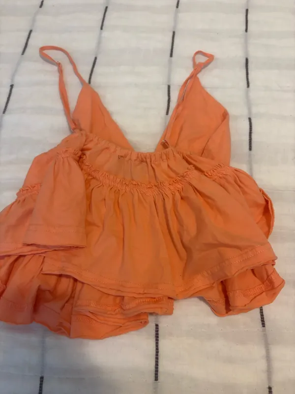 Palmetto Moon Coral Crop Top - Image 3