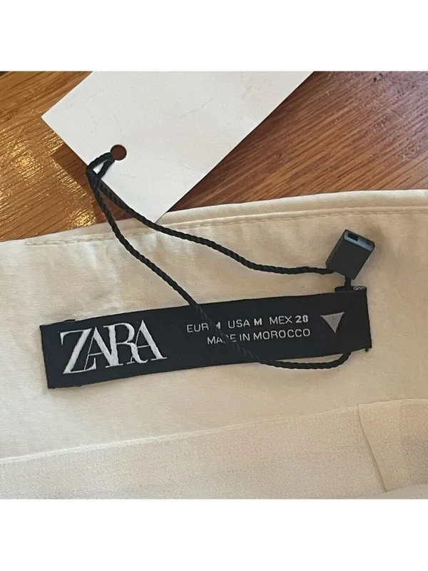 Zara Skirt Voluminous 3D Bow Mini Cream Sz M BarbieCore, Balletcore, Soft Glam - Image 8