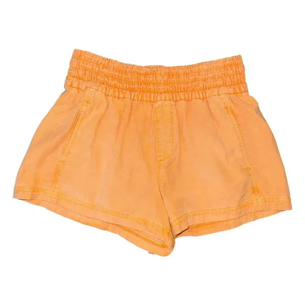 Aerie Babewatch High Waisted Shorts Small Peach Orange Pull On Summer Smocked - Image 2