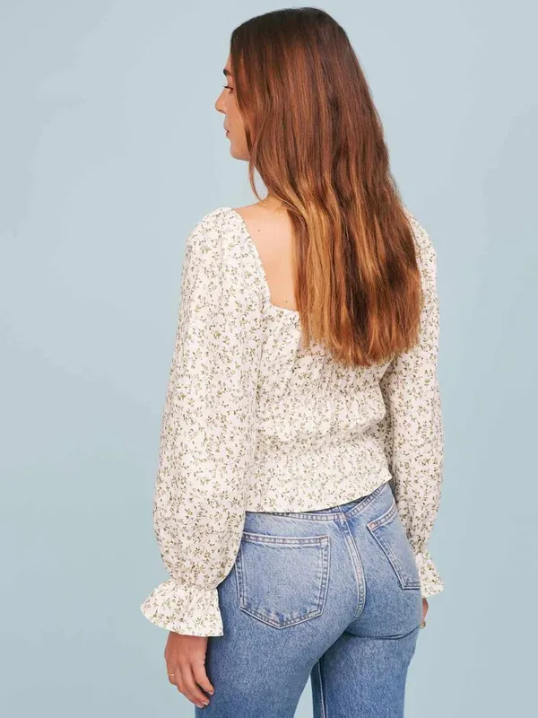 Reformation Pimento Linen Top Size L - Image 2