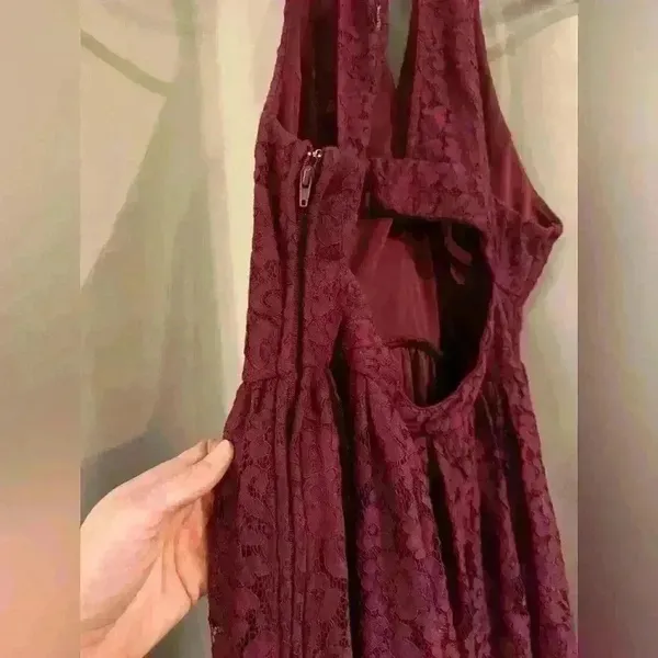 Women’s Burgundy Windsor Dress - Image 5