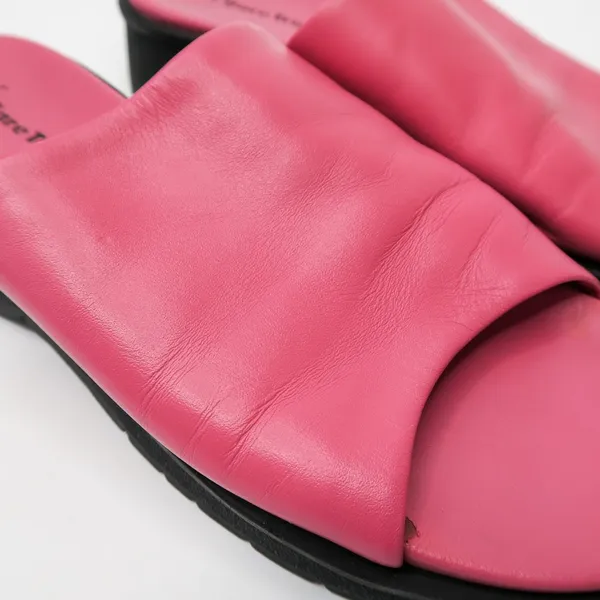 Vintage 90s Bare Traps Rebecca Pink Leather Platform Sandals - Image 4