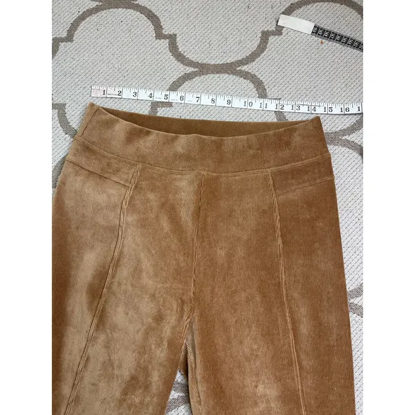 OFFLINE Aerie Ribbed Velour Bootcut Pull On Pants Faux Back Pockets Size Large - Image 4