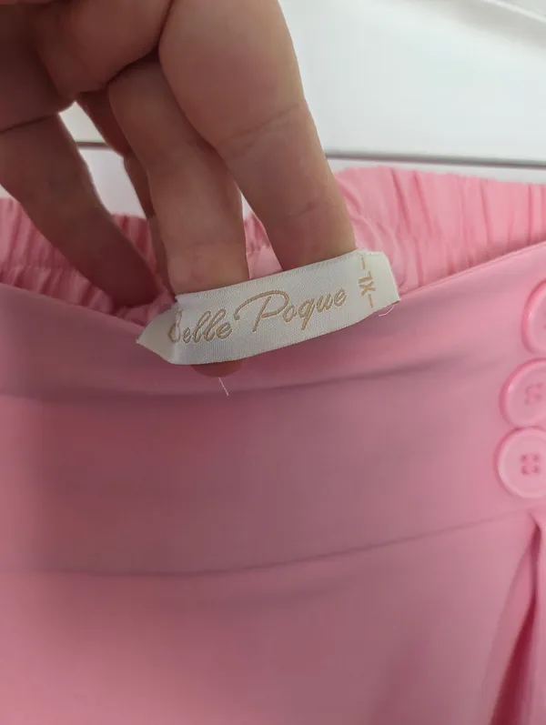 Belle Poque Pink A-Line High Waist Skirt Retro Modcloth Pin Up Rockabilly 50s XL - Image 7