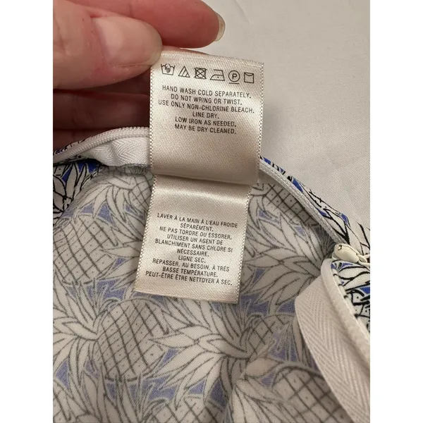 Maeve Anthropologie Pineapple Print Ruffle‎ Hem Shorts Blue White Women Size 0 - Image 8