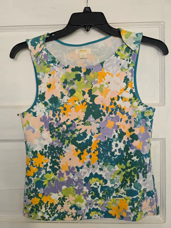 Anthropologie Maeve Floral Top in Teal, Green, Yellow Small - Image 2