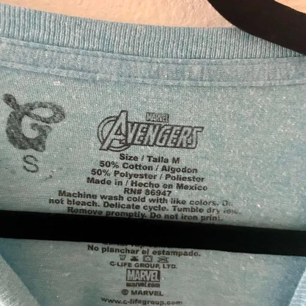 captain america marvel avengers blue t-shirt - Image 3