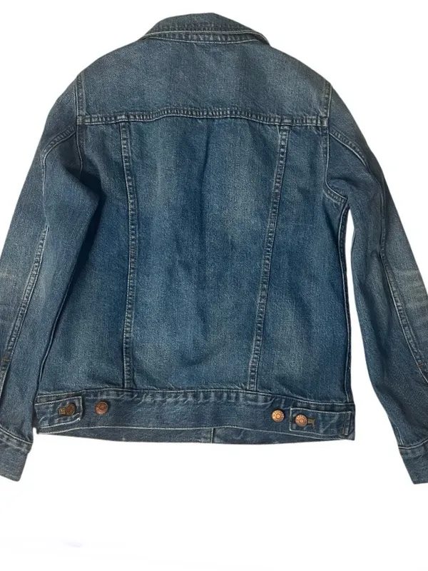 MADEWELL The Jean Jacket Pinter Wash Denim Trucker Jacket Size Medium - Image 8