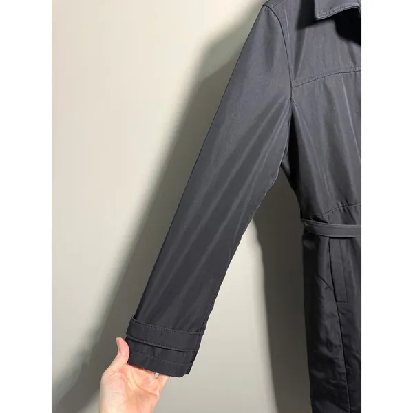 Gap Black Belted Trench Coat‎ Rain Jacket Size S - Image 2