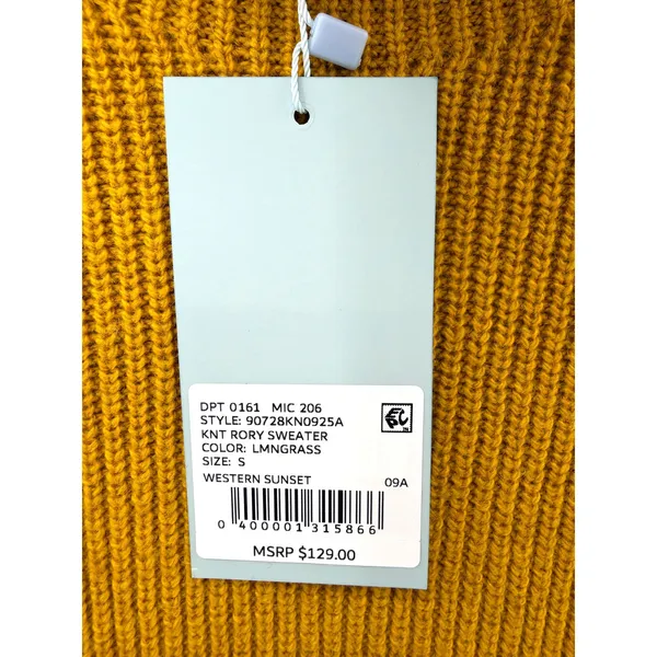 Antonio Melani‎ Rory Wool Blend Mock Neck Sweater Vest Mustard Yellow Small NEW - Image 5