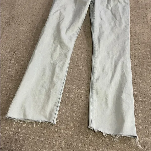 Joes jeans 28 hi rise honey curvy bootcut white wash light denim raw hem - Image 2