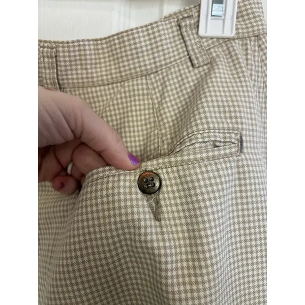 American Vintage Vtg 90s Cottage Gingham Print Cotton Midi Skirt Size 12 Granola Earthy Feminine - Image 7