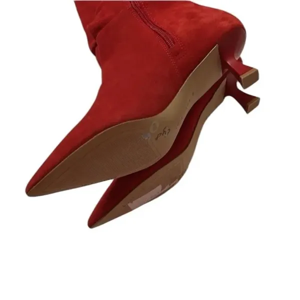 Gianni Bini Red Slouchy Leather Suede
Knee High Boots(Size 8.5M) - Image 4