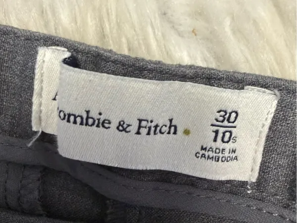 Abercrombie & Fitch Gray Trouser Pants Size 10 Short Mid Rise Career - Image 6