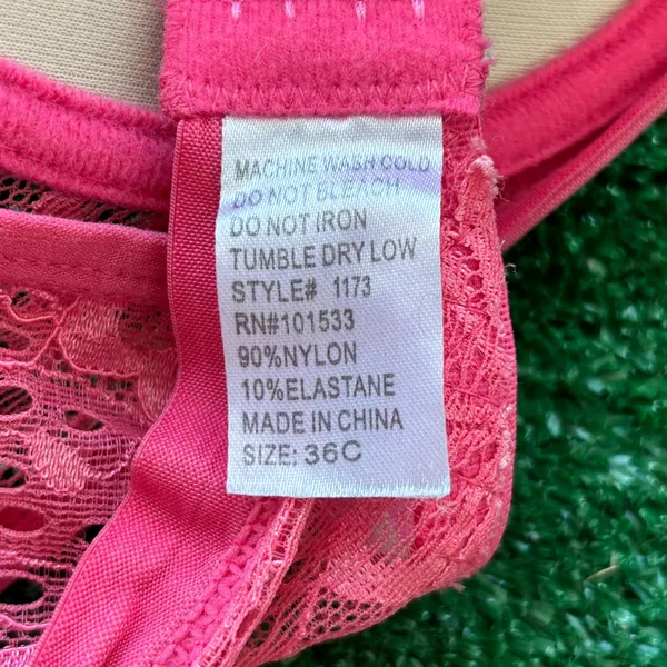 Padded Lace Bra Pink Size undefined - Image 3