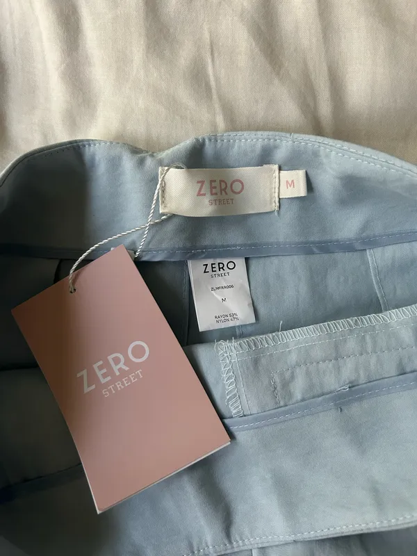 Korean Fashion: Zero Street Lynn Pleats Long Skirt Blue Size M - Image 4