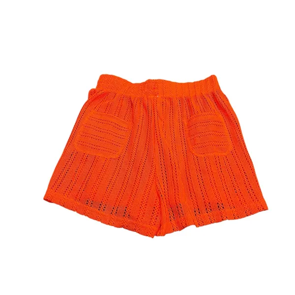KIWI + PUNCH bright orange knit shorts nwt - Image 3