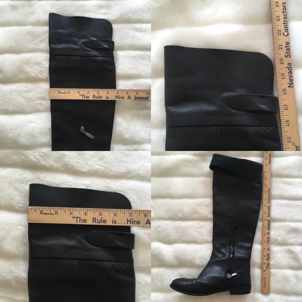 Guess Black Leather OTK Boots - Image 5