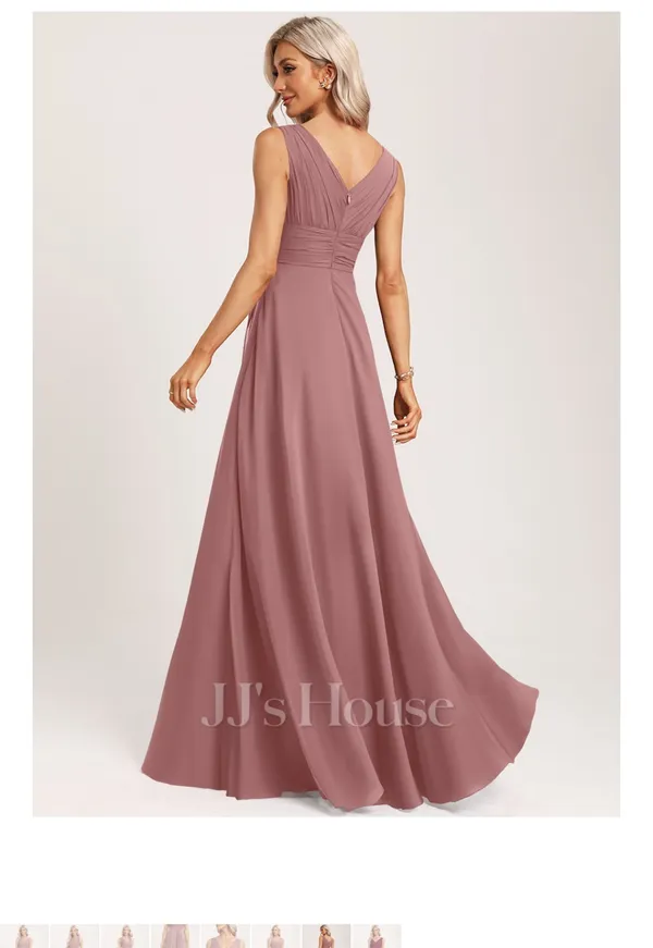 JJ's House Dusty Pink Long Wedding Guest Dress - Image 4
