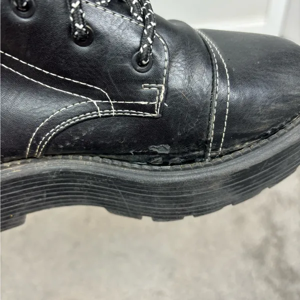 ASOS Black combat lace up‎ boots - Image 10