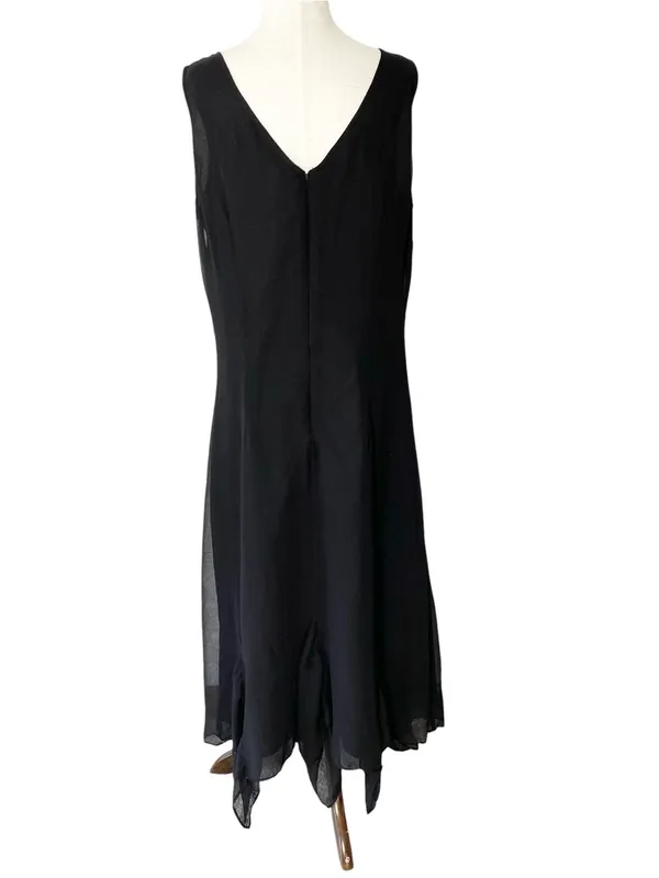 VINTAGE PHOOL Ruffled Maxi Dress Black Size XL - Image 5