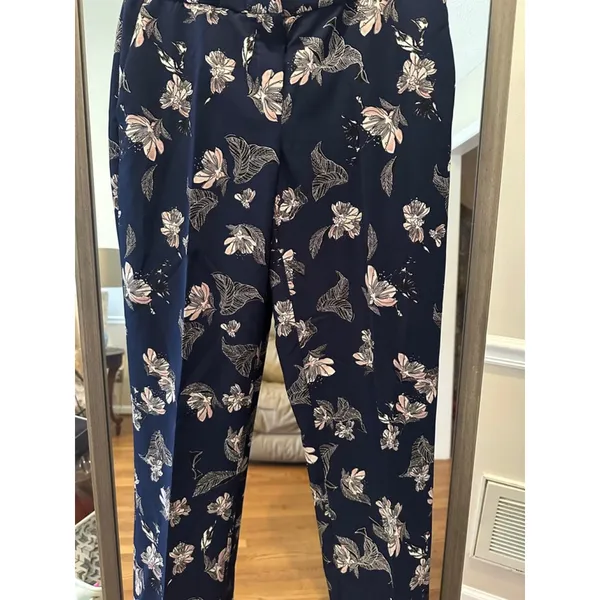 Women's Elaine Rose Pants,‎ XS, Navy Pink Floral - Image 6