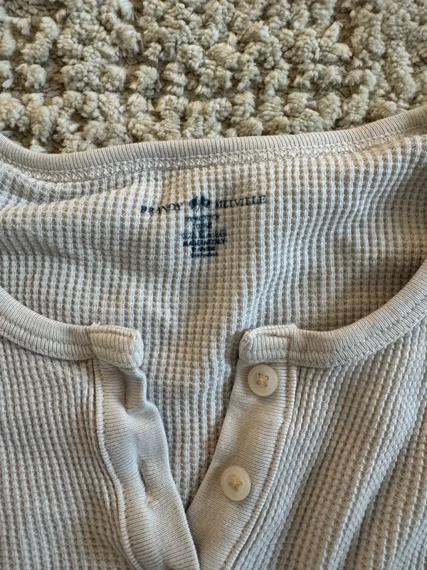 Brandy Melville Waffle Knit Long Sleeve - Image 3