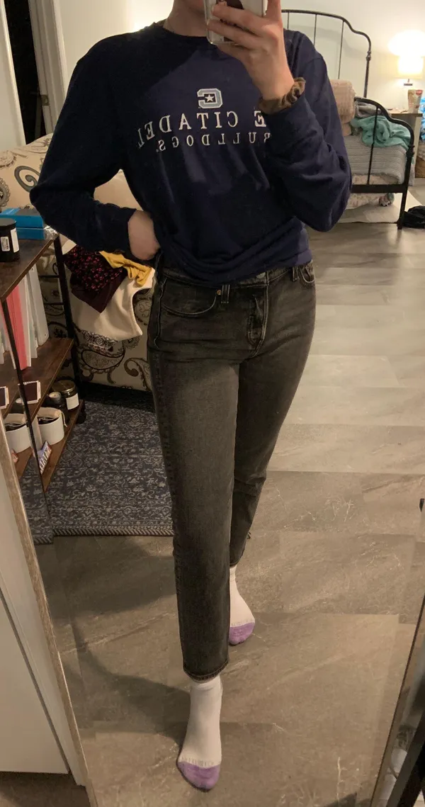 Levi's Wedgie Straight Black Jeans - Image 7