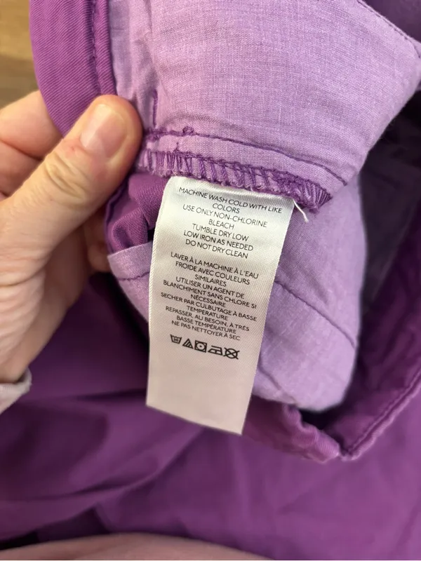 Urban Outfitters Wide Leg Cotton Chino Pant Purple Women’s - Image 4