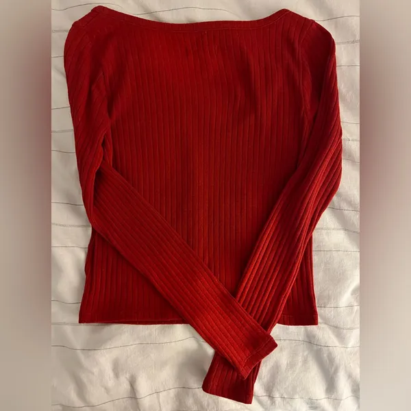 Madewell Cherry Ribbed Knit Top - Image 2