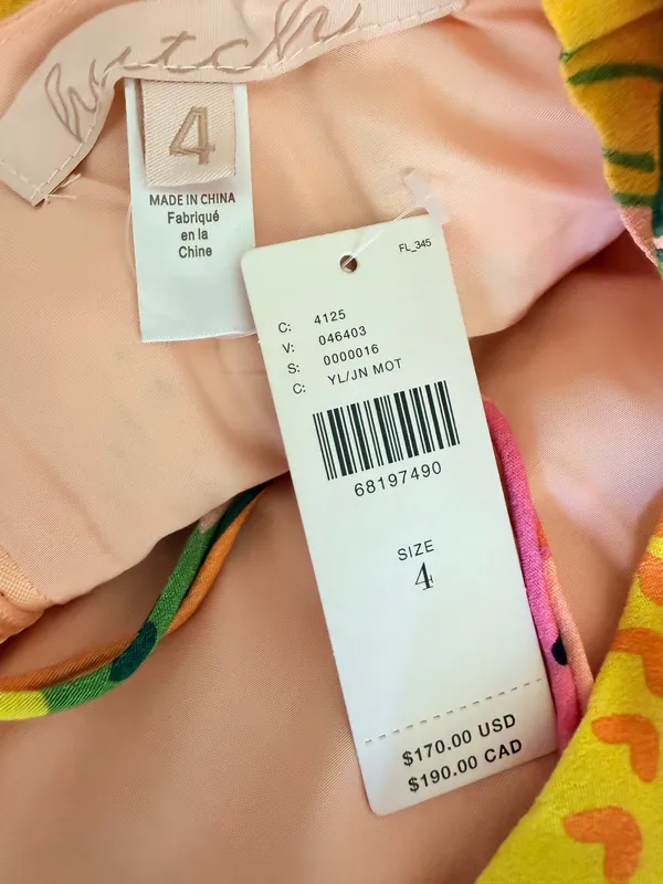 NWT Anthropologie Hutch Tropical Fruit Halter Cutout Romper, Size 4 - Image 14