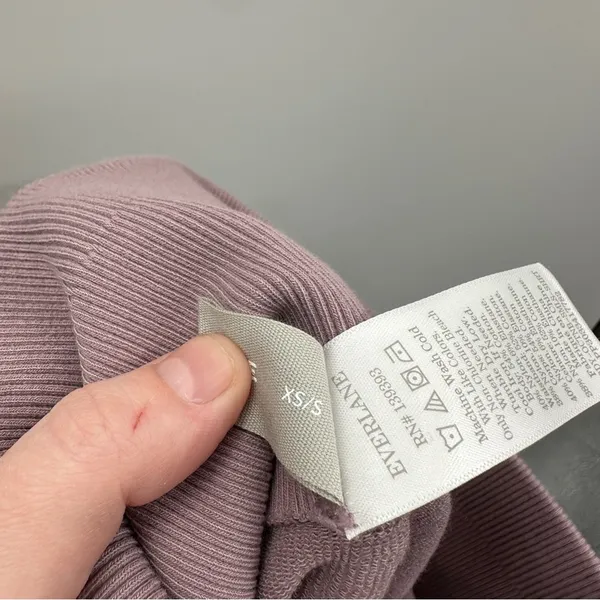 Everlane NWT Seamless High Rise Ribbed Bike Short Women's Sz XS/S Dusty Lavender - Image 8