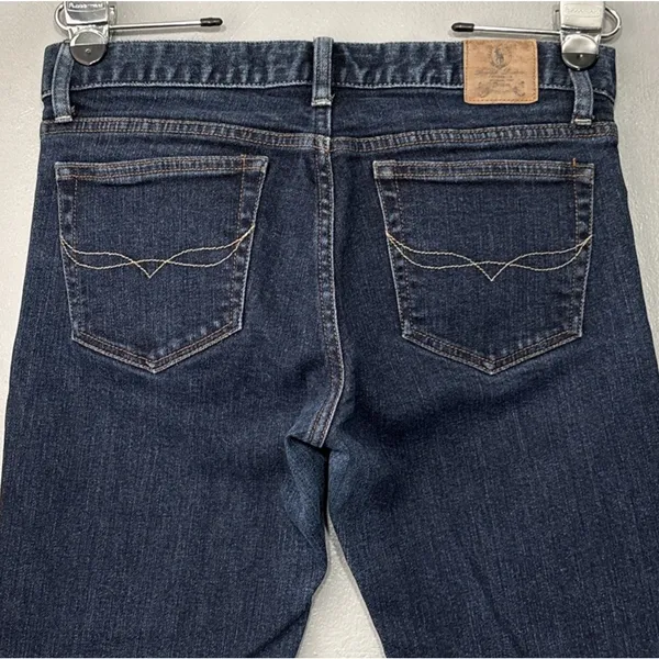 Ralph Lauren Sport Jeans Size 29 Dark Blue Denim Bootcut Y2K Low Rise 30X31 - Image 4
