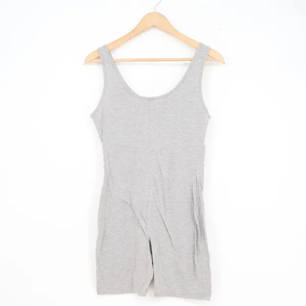 JNK Womens Heather Gray Cotton Spandex Sleeveless Romper Unitard Large - Image 4