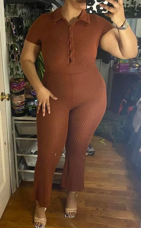 SheIn rib-knit jumpsuit - Image 2