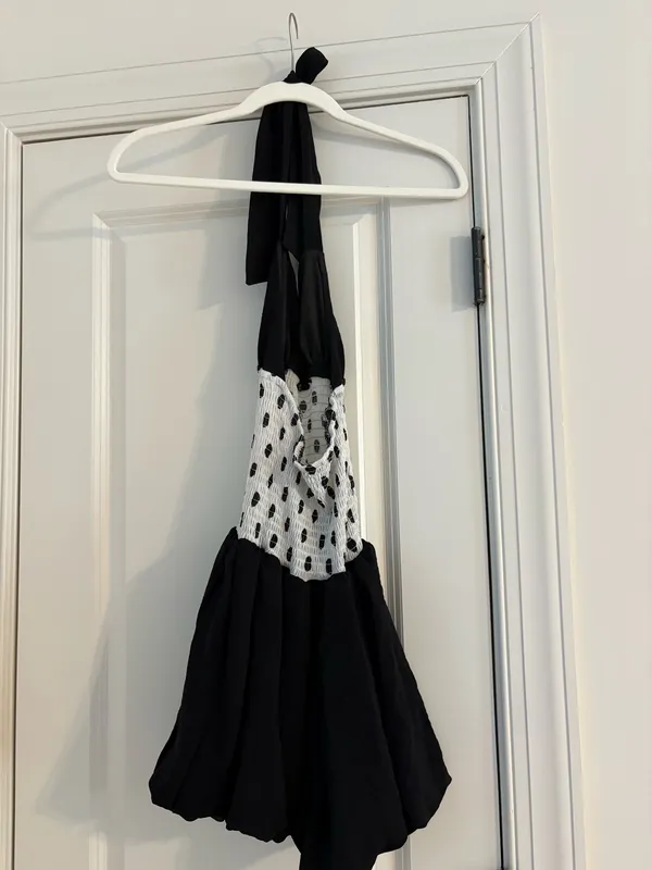 Outcast poka dot dress Black Size M - Image 4
