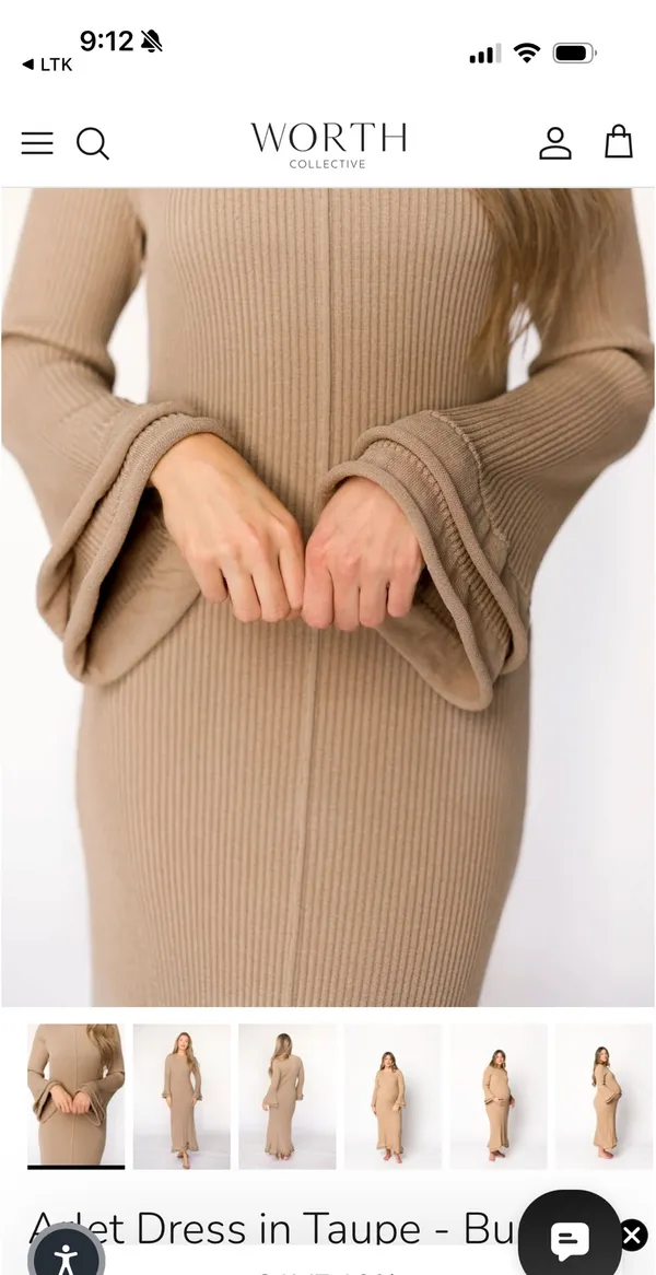 Worth collective Arlet dress Brown Size L - Image 3