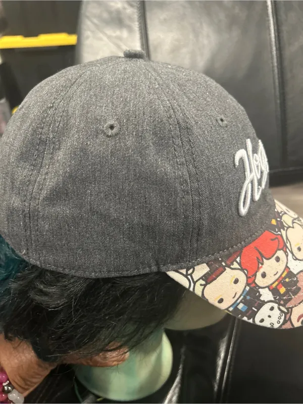 Gray Hogwarts Baseball Cap with Colorful Character-Print Brim - Image 6