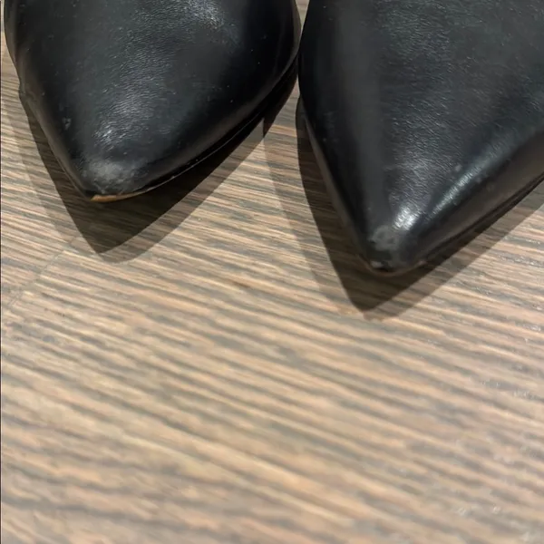 Sam Edelman Black Leather Pointed-Toe Heels - Image 4
