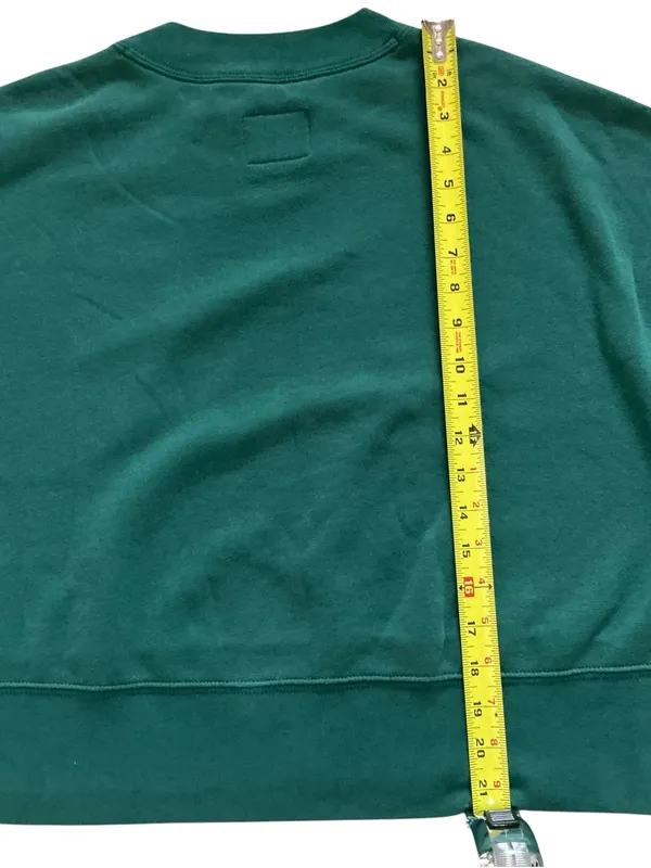 Abercrombie women’s green shield logo pullover sweatshirt 90s prep collegiate - Image 3