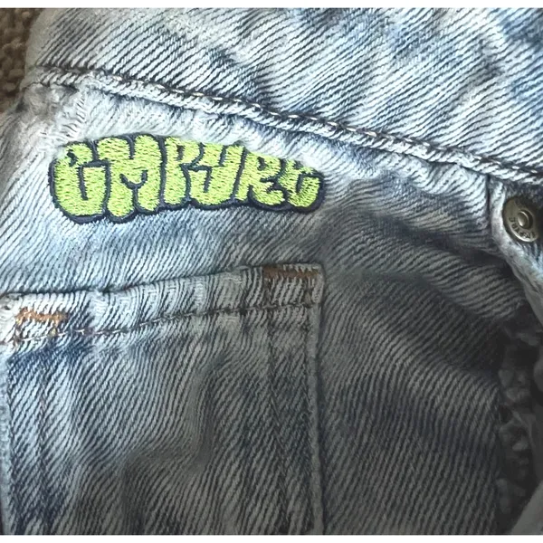 Empyre Cargo Jeans Womens 2 Light Wash Baggy Wide Leg‎ Y2K Skate Denim Pants - Image 4
