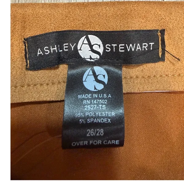 NWT Ashley Stewart Plus 26/28 Tan Faux Suede Mini Skirt Fall Western - Image 6