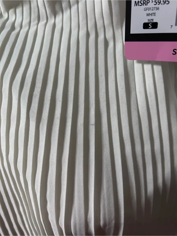 #2 New Womens GapFit Athletic Pleaded Stretchy Skort w/Inside Pocket White Small - Image 7