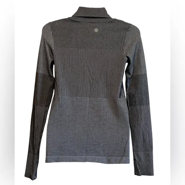 Athleta Black and White Striped Top - Image 2