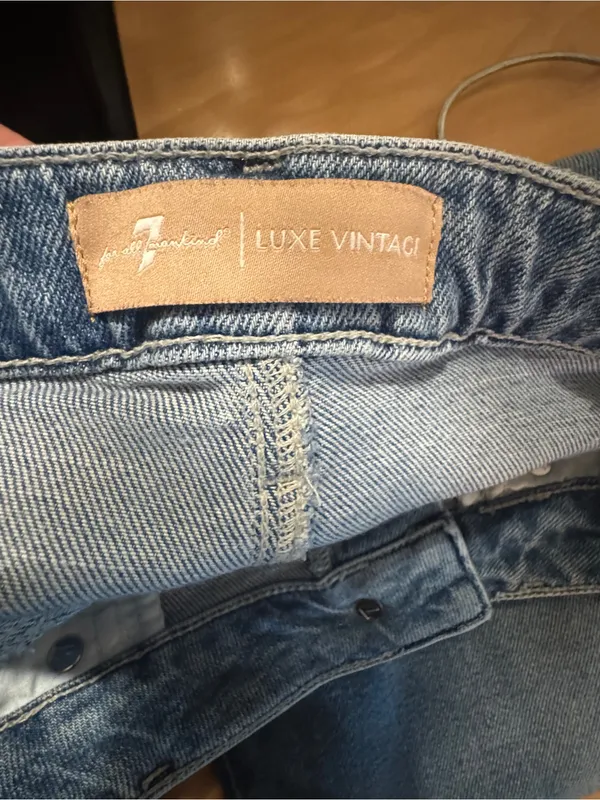 7 For All Mankind The Ultra High Rise Slim Kick Distressed Jeans- 28 - Image 7