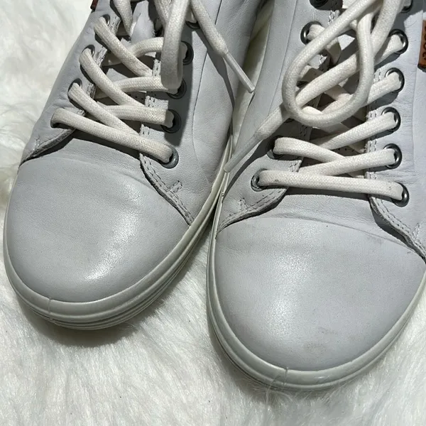 ECCO Womens White Leather Golf‎ shoes Size 9. B72 - Image 5