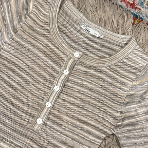 Prana Leandra Long Sleeve Organic Cotton Sweater Dress Bone Natural Size XS - Image 5