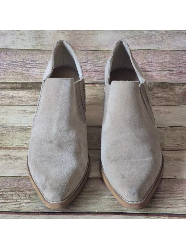 SAM EDELMAN Womens Walton Suede Leather Bootie Boots in Oatmeal Tan Size 6.5 - Image 3