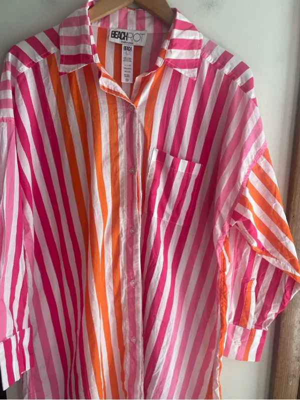 Beach Riot Alexa Striped Button-Up Shirt - Image 6